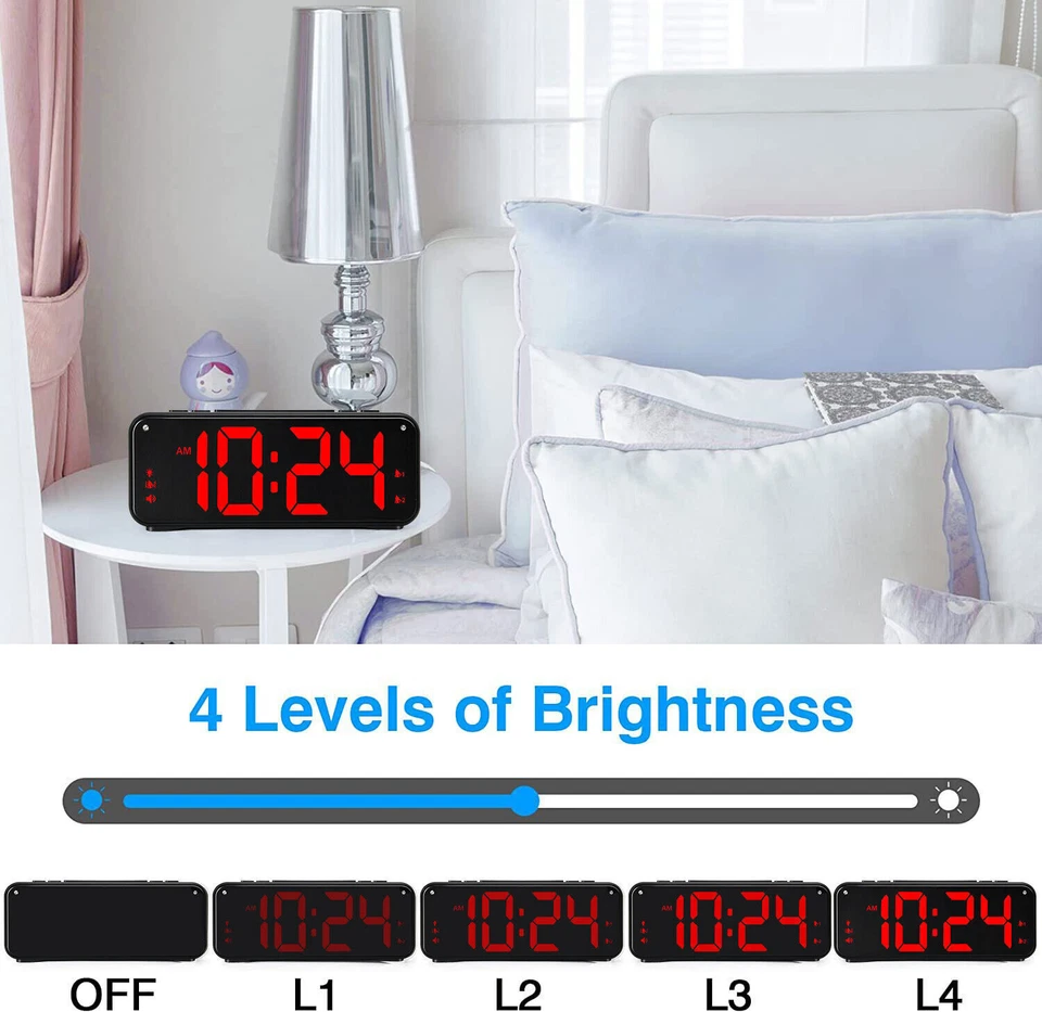 Extra Loud Vibrating Alarm Clock with Bed Shaker for Heavy Sleepers,Hearing Deaf - Image 4 of 4