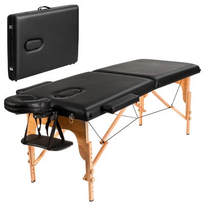COSTWAY Portable Massage Table Facial Salon Tattoo Spa Folding Massage Bed Adjustable