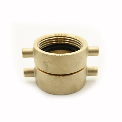 THRIFCO PLUMBING 1-1/2 Inch Female NH/NST x 1-1/2 Inch Female NPSH Brass Double Swivel Fire Hose