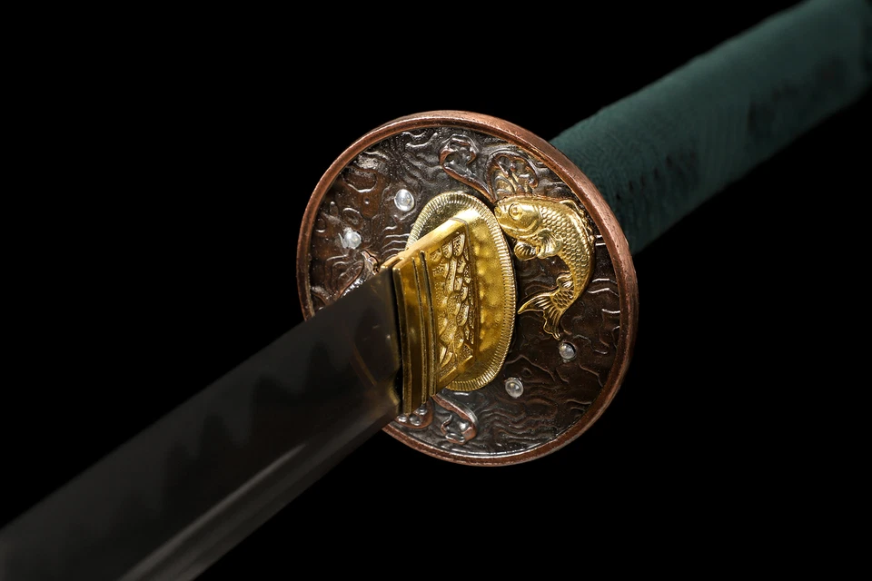 Espada Katana Samurai Japonesa Acero Damasco Hecha a Mano Hoja Afilada Full Tang Foto 3 de 4