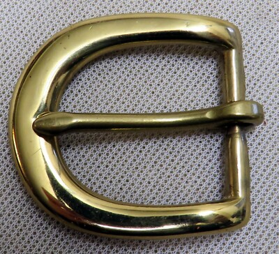 MESSING Gürtelschnalle MASSIV  f. 2,6cm breite GÜRTEL Prägung: SOLID BRASS Neu *