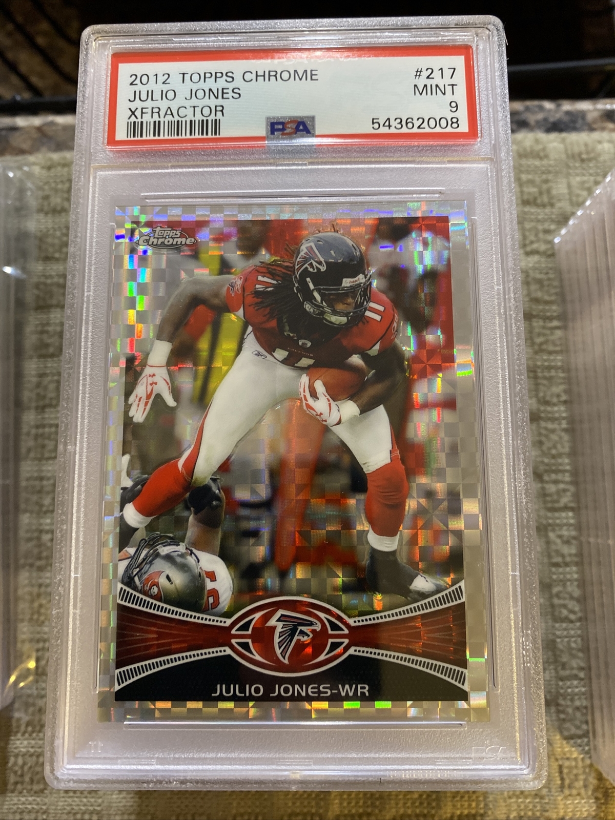PSA 9 Mint 2012 Topps Chrome Julio Jones Xfractor #217 Atlanta Falcons 2nd year!