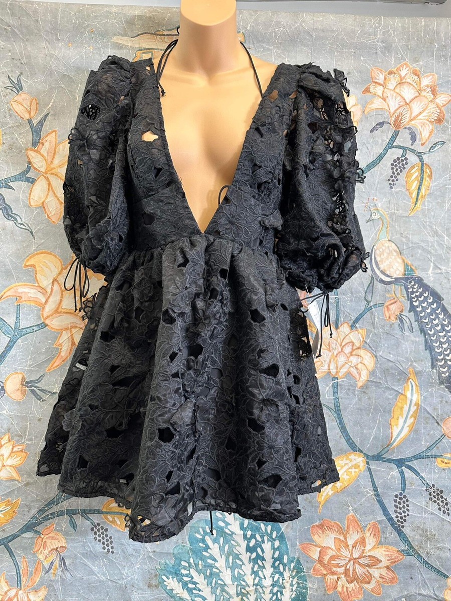 for Love & Lemons Serena Mini Dress by for Love & Lemons at Free People in Black, Size: S