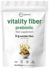Prebiotic Fiber Powder 1lb Unflavored Sugar Free Vegan Digestive and Gut Health