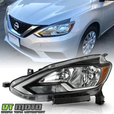 2016-2019 Sentra Halogen Headlight Headlamp w/Bulb Replacement Left Driver Side
