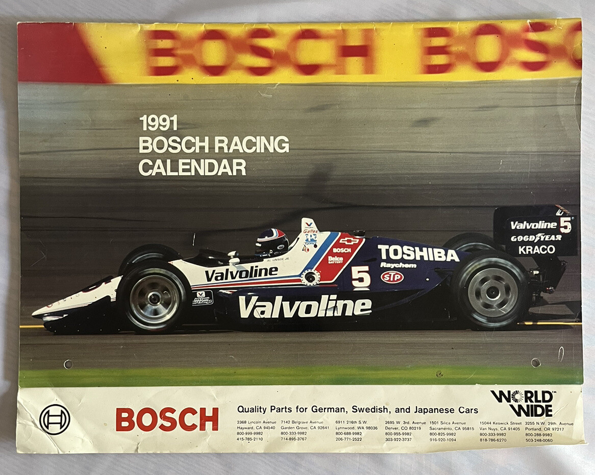 Vintage Bosch Grand Prix Indy Racing 1991 Large Photo Wall