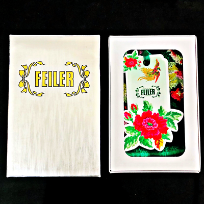 FEILER Hand Towel Face Cloth Handkerchief 28X28 Floral Art 100