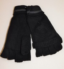Goodfellow  Co Men's Knitted Black Fleece Lined Gloves W/ Mitten Cover