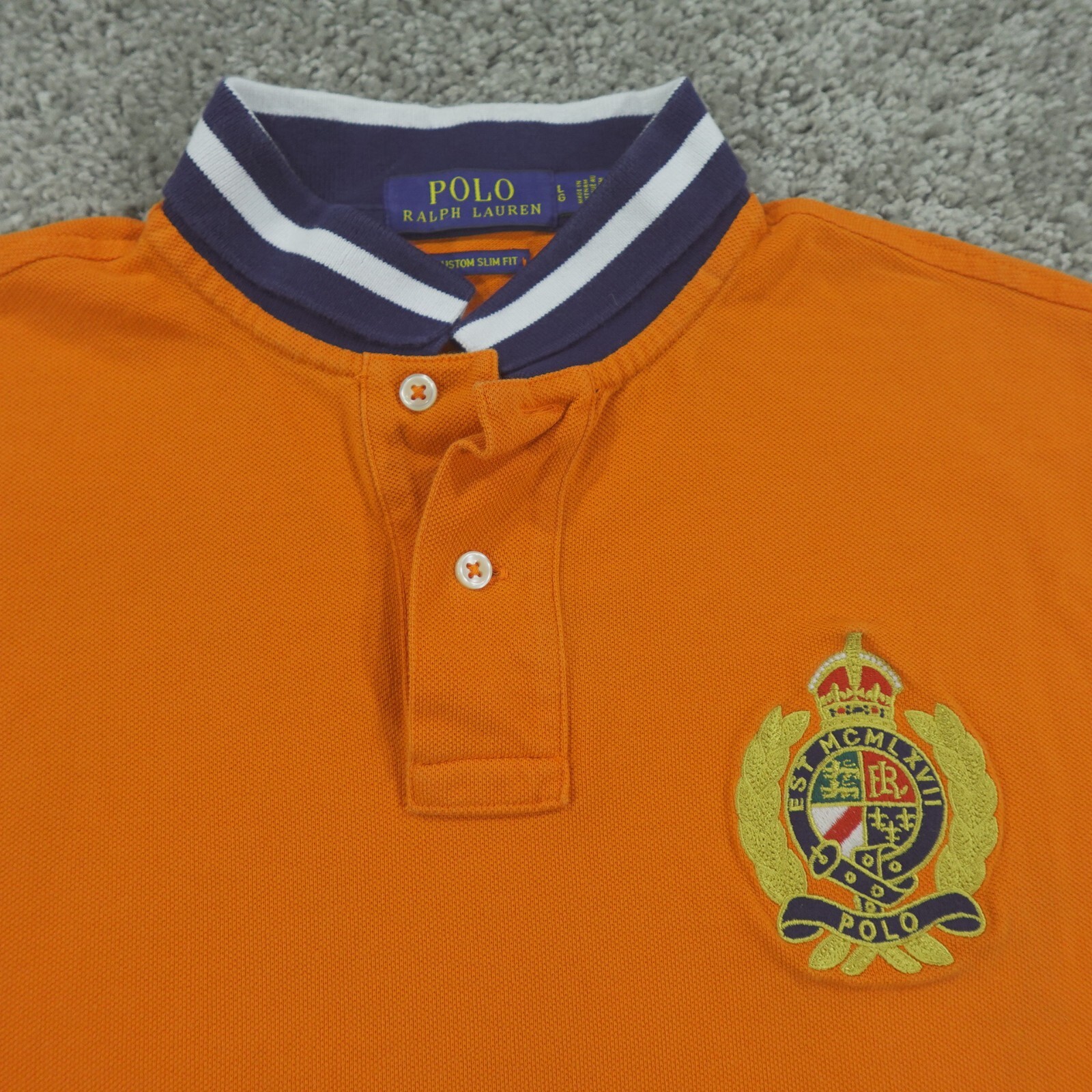 PONY Ralph Lauren camicia uomo grande vestibilità classica polo ricamata scudo stemma