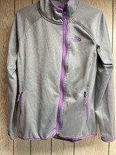 North Face Medium Arcata Full Zip Jacket Grey  Purple Size L 100 Poly