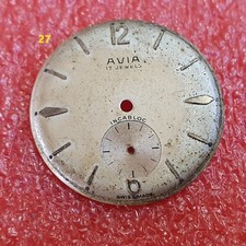 quadrante orologio avia 17 jewels incabloc 28,1mm dial vintage watch zifferblatt
