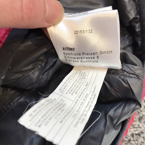 Killtec gefütterte Weste mit Kapuze Daunen isoliert Damen 10 rosa Print verstaubar - Bild 6 von 8