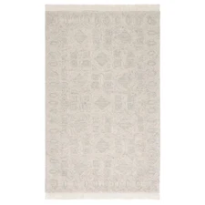 SAFAVIEH Ikat Collection IKT804B Handmade Ivory/Grey Rug