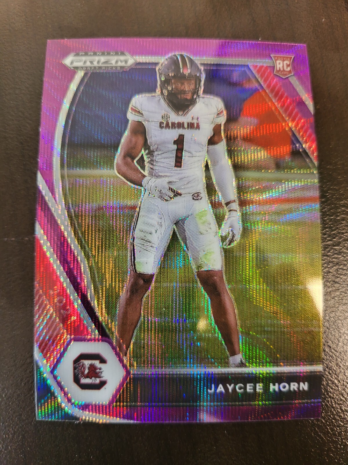 2021 Prizm Draft Picks Jaycee Horn RC PURPLE WAVE PRIZM #142