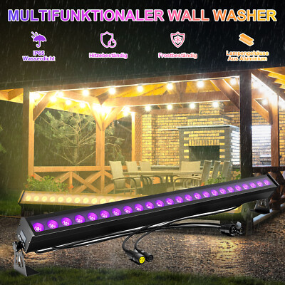 192W RGB 24*8W Strobe LED DMX Bühnenlicht Wall Washer Lichtleiste DJ Bar Outdoor