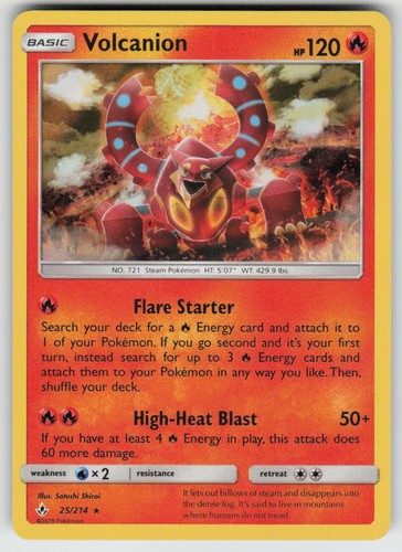 Holo Volcanion 25/214 Rare Unbroken Bonds Near Mint