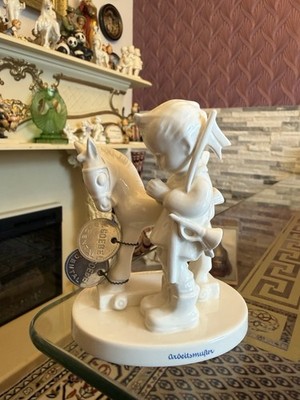 Seltene Hummel Figur Krone Hum 20 mit  2 Plombe Archiv und Arbeitsmuster Rarität