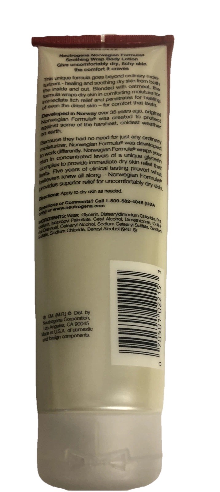 (1) Neutrogena Norwegian Formula Soothing Wrap Body Lotion 8.5 Oz Fragrance Free