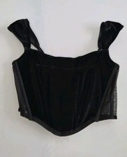 NWT Victoria  s Secret Dream Angels Black Velvet Corset Top S