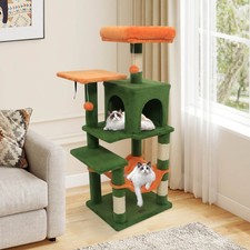 44  Tall Multi-level Cat Tree w/ 2-Entrance Large Cat Condo, Modern Cat Tower