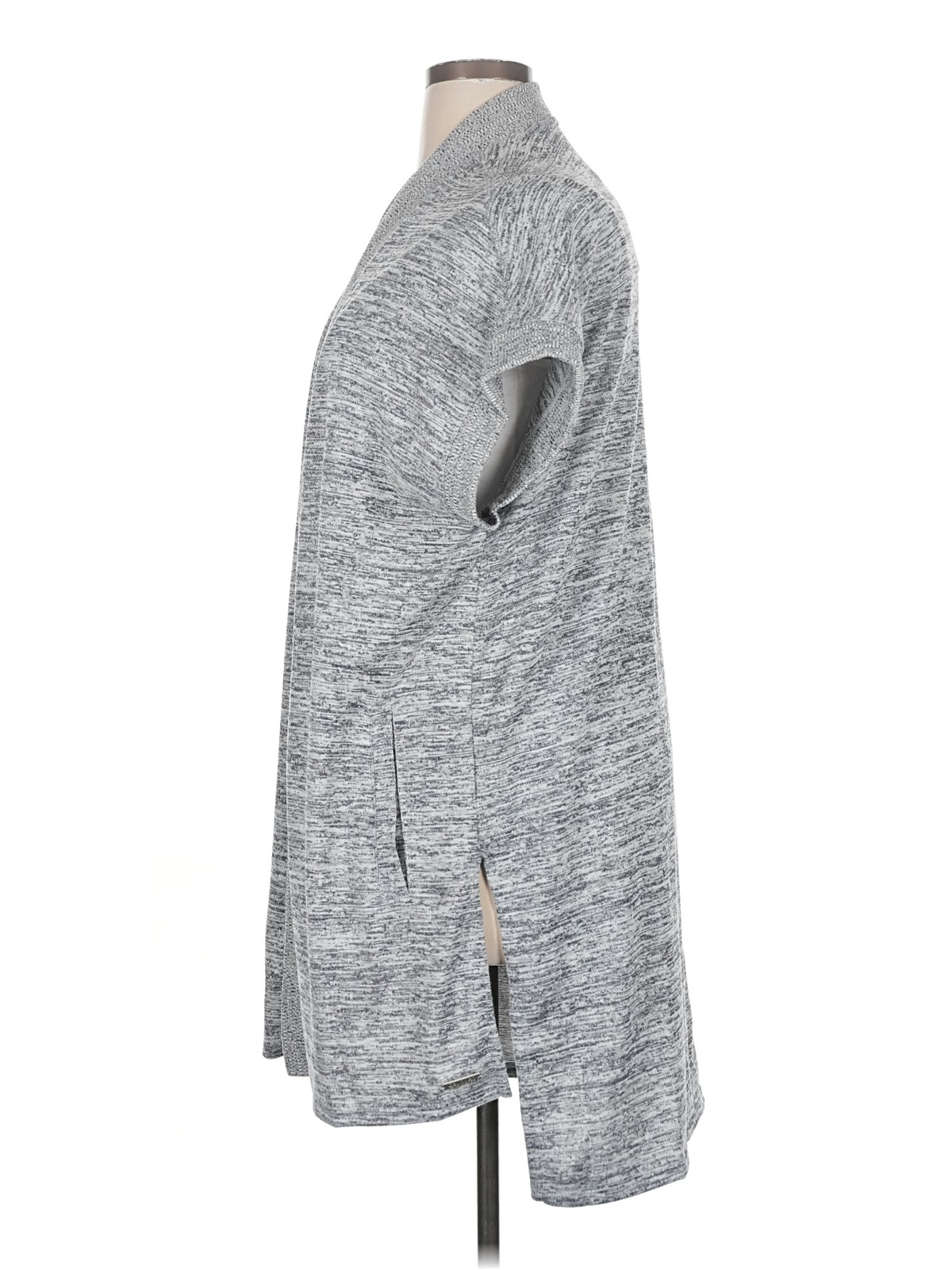 Calvin Klein Performance Women Gray Cardigan 1X Plus thumbnail 4
