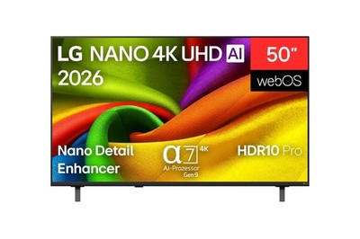 50 Zoll LG NANO 4K UHD AI NU80 Smart TV 2026