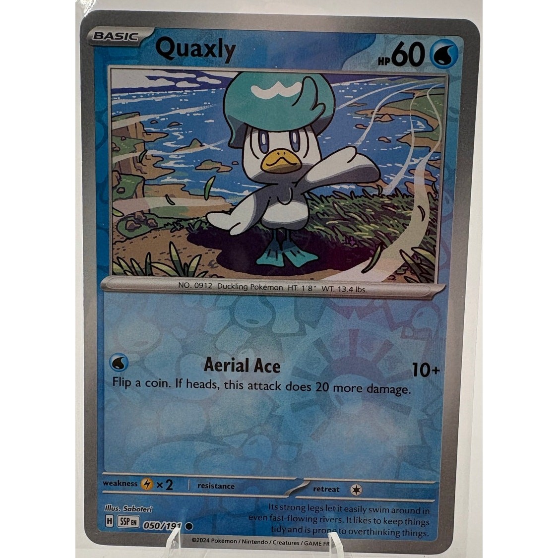Quaxly 050/191 Sv08 Surging Sparks SSP Reverse Holo Pokemon TCG NM