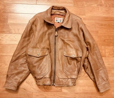 GLEEMAN Sheep Leather Leather Flight Jacket A2 Brown L Used Rare