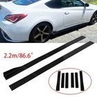 86.6" Side Skirts Rocker Panel Splitter Gloss Black For Hyundai Elantra Genesis