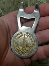 Vintage Soviet Bottle Opener Olympiad 80 Moscow Olympic Games Souvenir USSR