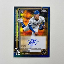 River Ryan 2025 Topps Gilded Auto /50 Dodgers MLB Auto Blue/Gold Parallel Japan