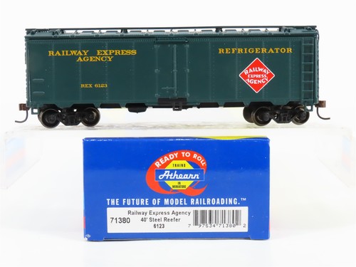 Frigorífico de acero Athearn 71380 REX Railway Express Agency 40' escala HO #6123 | Condition: Used