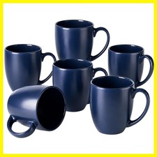 Large Ceramic Coffee Mug Set - Set of 6