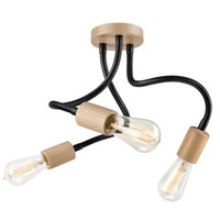 Deckenlampe Kassidy Flexibel Metall Holz E27 Deckenleuchte Wohnzimmer BüRo