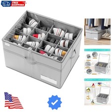Shoe Organizer for Closet, Fits 16 Pairs, Large Shoe Box Storage Containers, ...