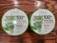 2 TOP FACE 100% ALOE VERA SOOTHING & MOISTURE GEL NO PARABEN NO MINERAL OIL 10.8