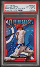 2023 Topps Finest Logan O’Hoppe Variation Red Refractor /5 PSA 10 Auto FRD-20 RC