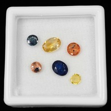 6 Pcs. Natural Blue Sapphire Cut Genuine Loose Gemstone Set