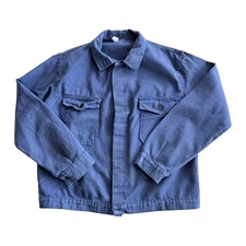 Vintage Heaviloy Worn Blue Italian Work Jacket - Men's Large / Women's XL