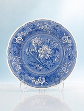 Spode England 1990s Dinner Plate Botanical Stoneware Blue And White, 10
