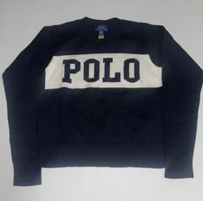 Polo Ralph Lauren Kids Knit Logo Sweater Sz Med 8-10 .