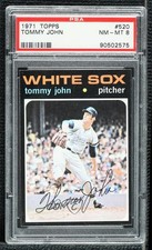 1971 Topps Tommy John #520 PSA 8 n8a