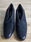 Vintage 90s Prevata Black Leather Fabric Kitten Heel Pumps Size 8C — photo 1