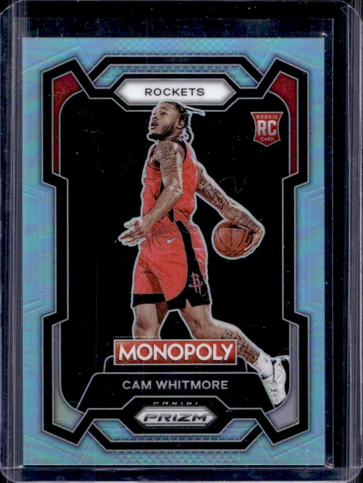 2023-24 Prizm Monopoly Cam Whitmore RC Light Blue Rookie #169/199 Rockets