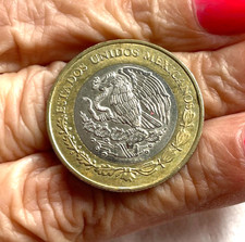 2015 $10 Mexican Diez Pesos Two Tone Metallic National Arms Eagle Nice Coin