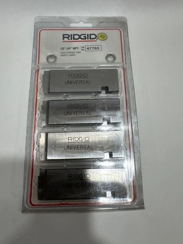 NEW Ridgid 44765 1/2-3/4in high speed right hand thread die set