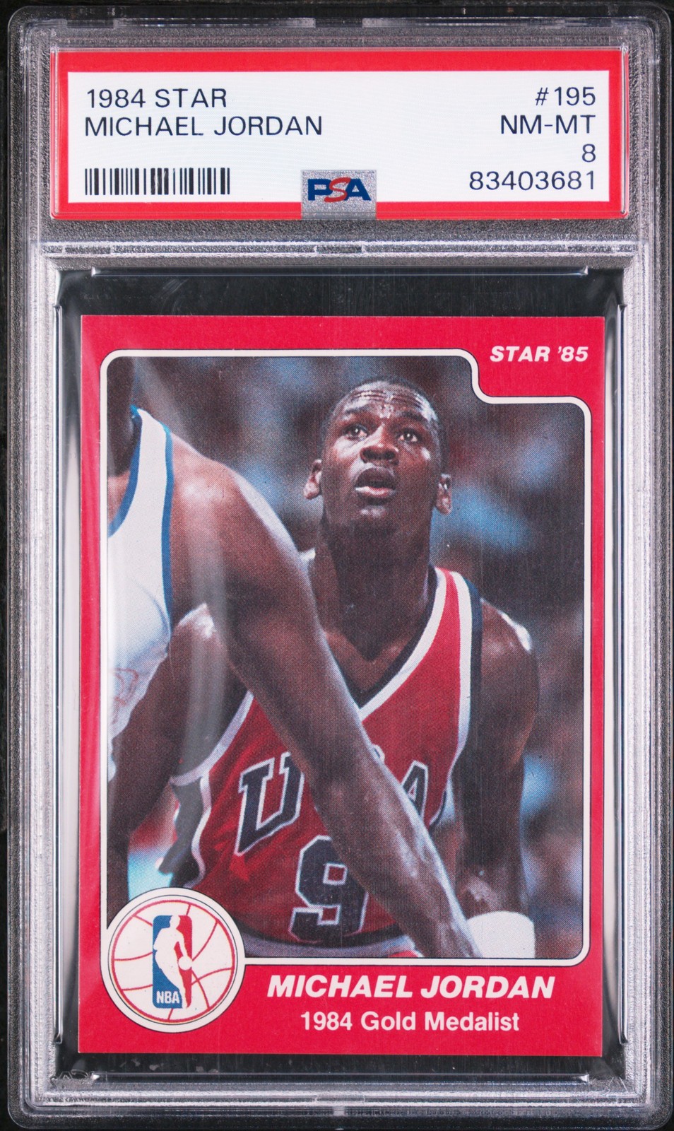 1984 STAR #195 MICHAEL JORDAN PSA 8
