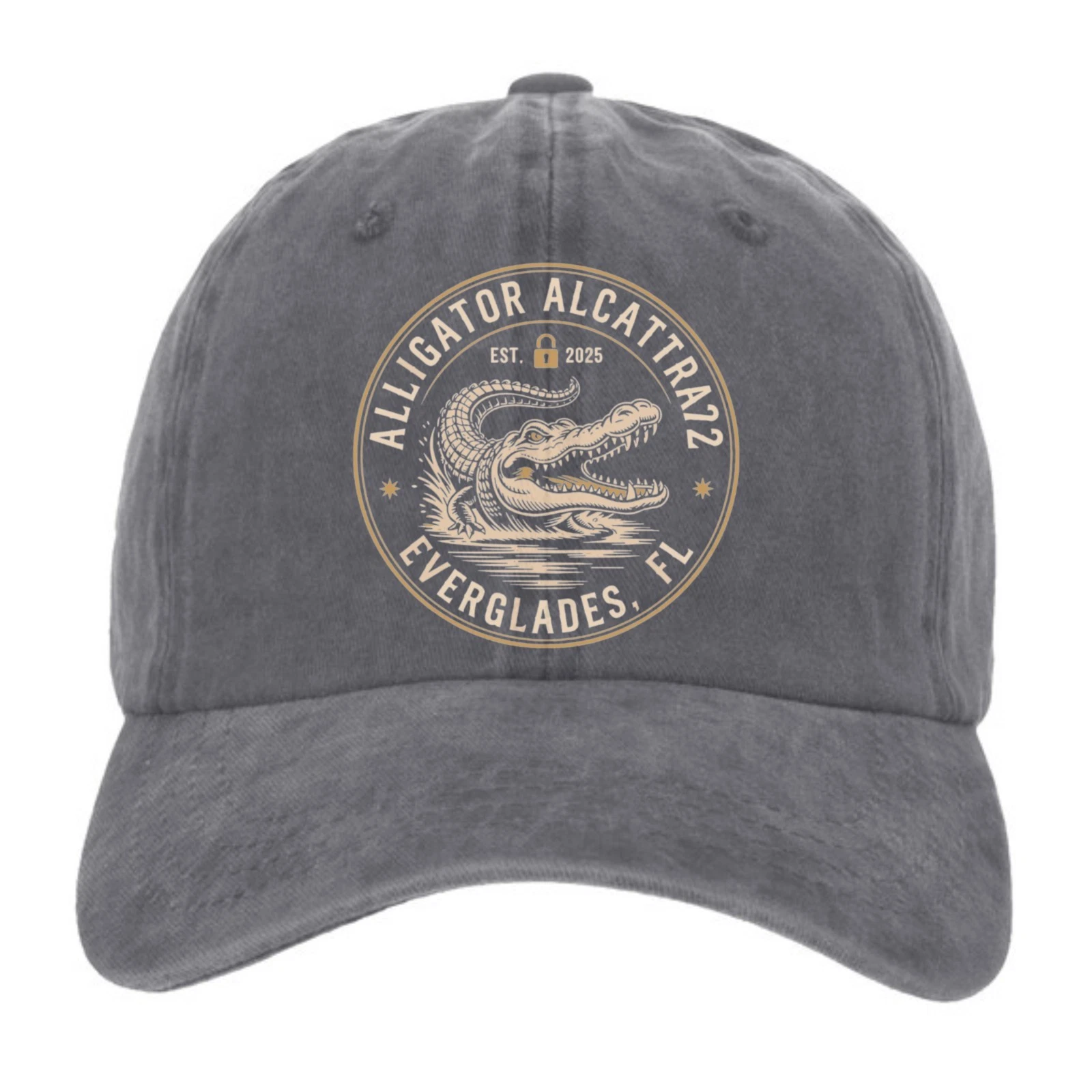 Alligator Alcatraz Everglades Hat – Vintage Florida Gator Patch Baseball Cap