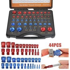 Thread Checker 44PCS Nut and Bolt Inch and Metric Screw Thread Identifier Gau L