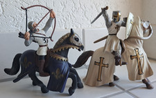 Schleich Ritter Kreuzritter m. Schwert 70034 + Pferd, Simba Ritter + Pfeil Bogen